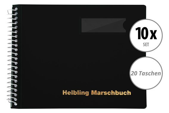 Helbling BMS20 Marschbuch schwarz 20 Taschen 10x Set image 1