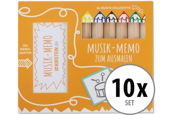 Kirstein Music coulour and create Memory Game including coulouring pencils set of 10 image 1
