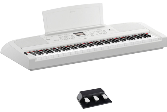 Yamaha DGX-670 WH Portable Piano Weiß Pedal Set image 1