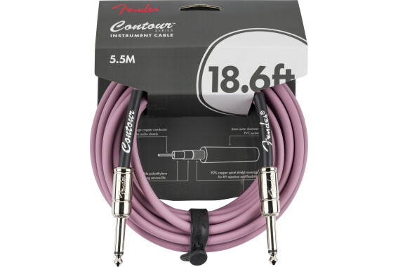 Fender Contour Series 18,6' Instrumentenkabel Burgundy Mist image 1