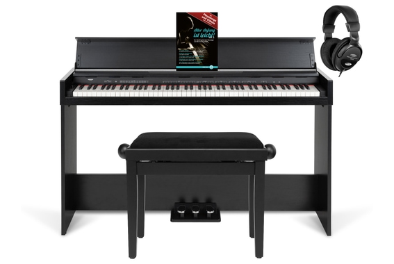 FunKey DP-1088 SM Digitale Piano Mat Zwart Set inclusief bank, koptelefoon en les materiaal image 1