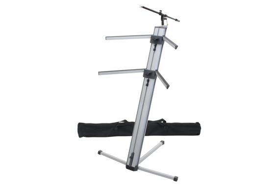 Classic Cantabile Keyboard Stand KS-100 Silver Including Micro Stand and Carrying Bag image 1
