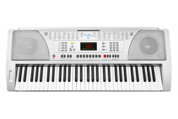 FunKey 61 SL Keyboard inkl. Netzteil und Notenhalter Silber  - Retoure (Verpackungsschaden) image 1