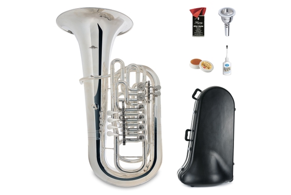 Lechgold FT-15/6S F Tuba Silver Plated Deluxe Set image 1