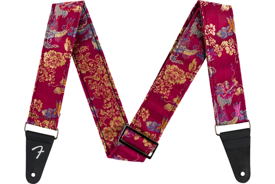 Fender Satin Dragon Strap Wine image 1