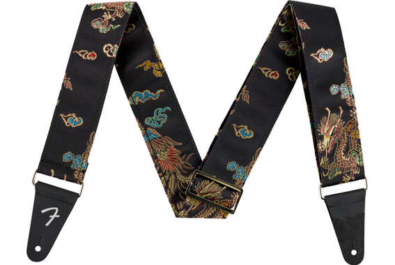 Fender Satin Dragon Strap Black image 1