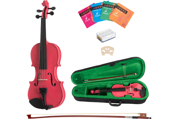 Classic Cantabile VP-100PK 1/2 Violinenset Pink image 1