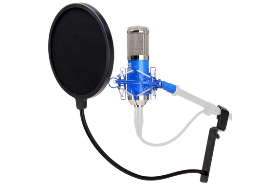 Pronomic CM-100B  large-diaphragm studio microphone & pop filter image 1