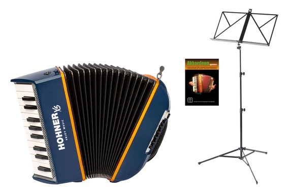 Hohner XS Kinder-Akkordeon Set Blau-Orange image 1