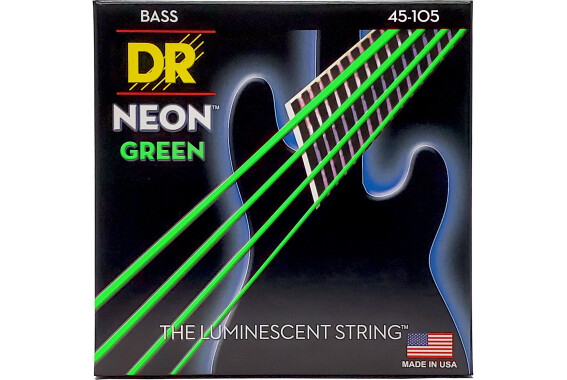 DR Strings Hi-Def Neon Green Bass NGB-45 Medium 45-105 image 1