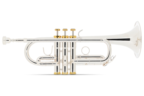 Lechgold ETR-18S Eb/D-Trompete versilbert image 1