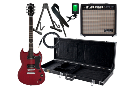 Shaman Element Series DCX-100R Set de guitarra eléctrica rojo Set completo image 1
