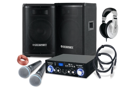McGrey DJ Karaoke Complete Set PA installatie Party-1500 800W image 1
