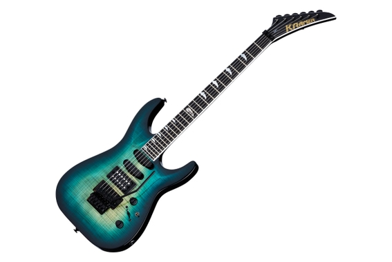 Kramer SM-1 Figured E-Gitarre Caribbean Blue Perimeter  - 1A Showroom Modell (Zustand: wie neu, in OVP) image 1