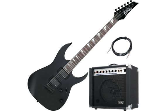Ibanez GRG121DX-BKF E-Gitarre AK20GR Set image 1