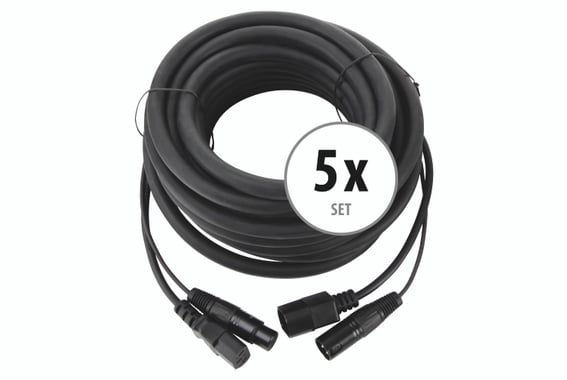 Set de 5 cables híbridos Pronomic Stage IECD-10 DMX (10 m) image 1
