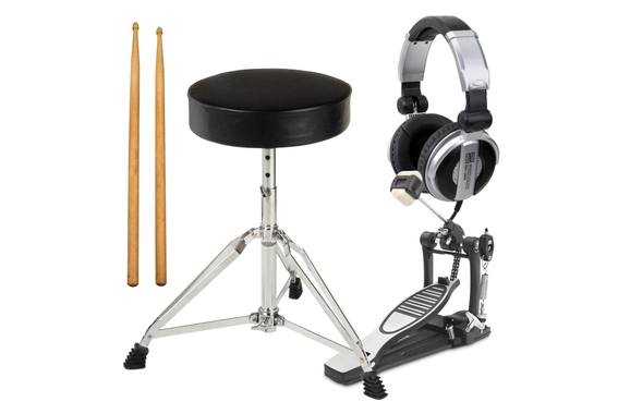 XDrum Electronic Drum accessory pack pro pedal, sticks, stool, headphones image 1