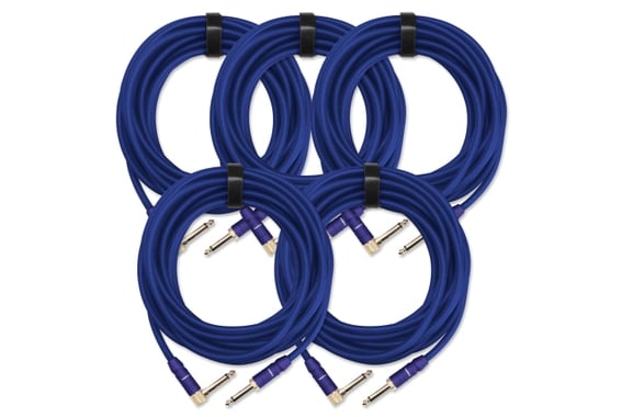 Set de 5 cables para instrumentos Pronomic Trendline INST-6B, 6 m en azul image 1
