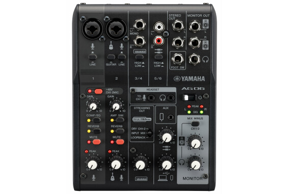 Yamaha AG06 MK2 USB-Audiointerface Schwarz  - 1A Showroom Modell (Zustand: wie neu, in OVP) image 1