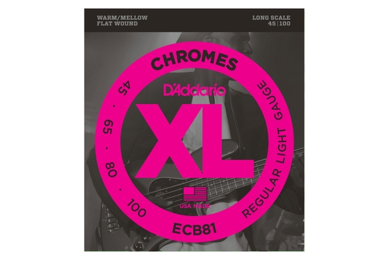 D'Addario ECB81 XL Chromes Bass 45-100 image 1