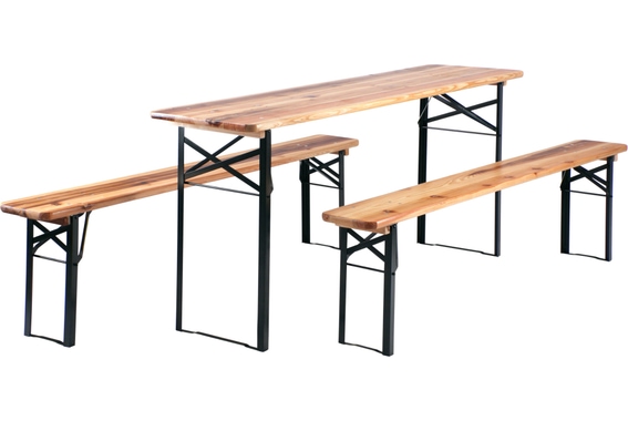 Bancos y mesa plegable para carpas y exterior Stagecaptain, longitud 170 cm image 1