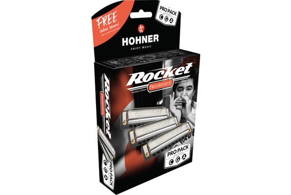 Hohner Rocket C/G/A Mundharmonika Pro Pack image 1