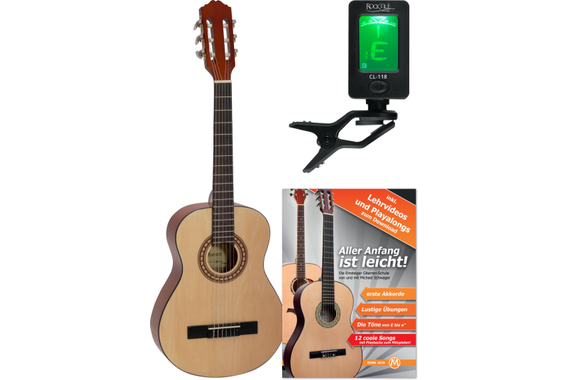 DiMavery AC-303 Guitare Classique 3/4 Nature Set image 1