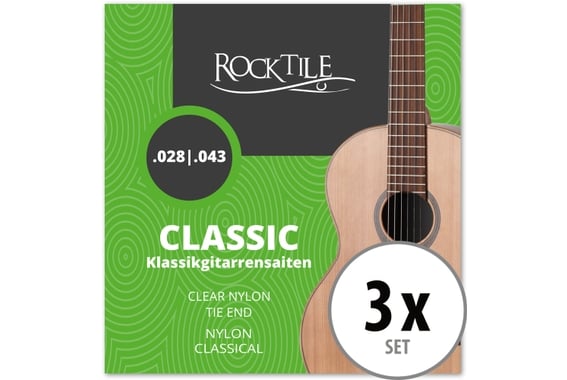 Rocktile klassieke gitaarsnaren 3-pak image 1