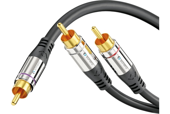Sonero Subwoofer Cinch Audio Y-Kabel 7,5m image 1