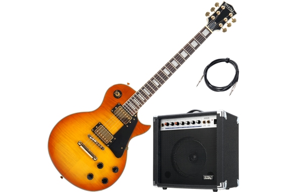 Rocktile Pro L-200OHB E-Gitarre Orange Honey Burst AK20GR Set image 1