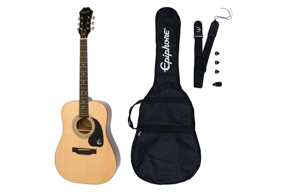 Epiphone Songmaker DR-100 Acoustic Guitar Player Pack Natural  - 1A Showroom Modell (Zustand: wie neu, in OVP) image 1