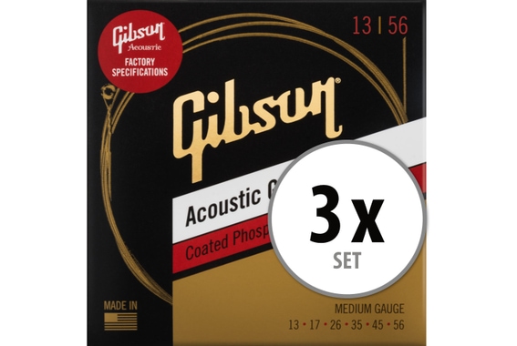 Gibson SAG-CPB13 Coated Phosphor Medium 013-056 3x Set image 1