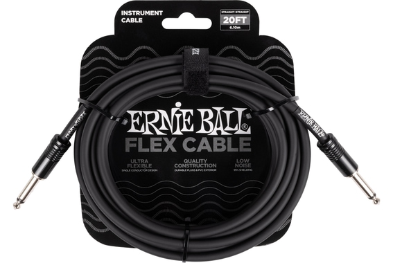 Ernie Ball 6435 Flex Gitarrenkabel 6 m Schwarz image 1