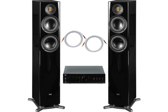 ELAC Solano FS 287.2 BK / QED / BC Acoustique EX-234 Ensemble Chaîne HiFi Stéréo image 1