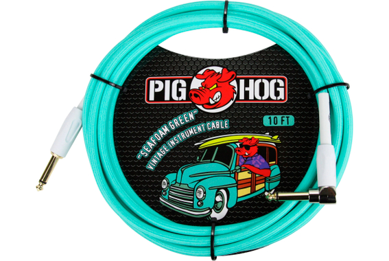 Pig Hog "Seafoam Green" Cavo Per Strumento 3m Angolato image 1