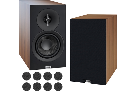 ELAC Debut B5.3 Enceintes Bibliothèque Noyer Paire Set Oehlbach image 1
