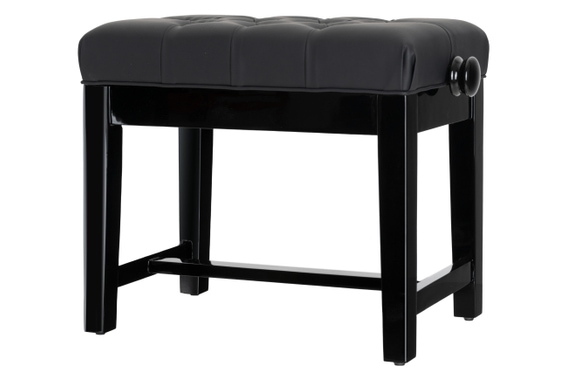 Classic Cantabile Piano Bench Model X Black High Gloss image 1