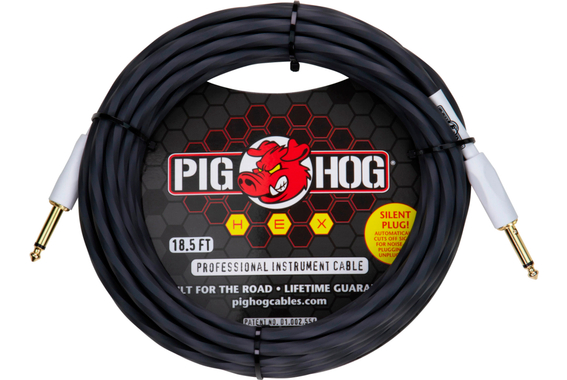 Pig Hog Hex Series Silent Cavo 5,6m Grey image 1