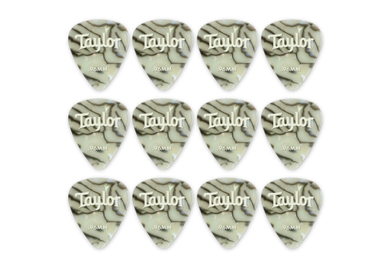 Taylor Celluloid 12er Pack Plektren Abalone 0,96 image 1