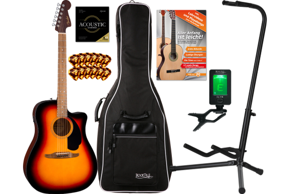 Fender California Standard Redondo CE 3-Color Sunburst Kit De Démarrage image 1