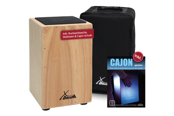 XDrum Cajon Primero Natur inkl. Cajonschule und Tasche  - Retoure (Zustand: gut) image 1