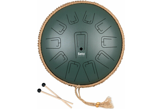 Sela SETD13U2 Unity Tongue Drum 13" C-Major Green 432 Hz image 1