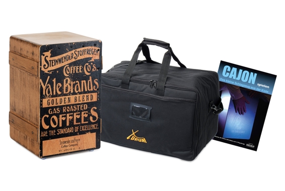 XDrum Design Series Cajon "Coffee" Set con borsa e guida (tedesco) image 1