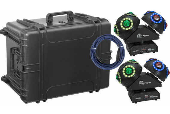 Eurolite LED B-200 Hypno Double Ball DJ Lichteffekt Koffer Set image 1