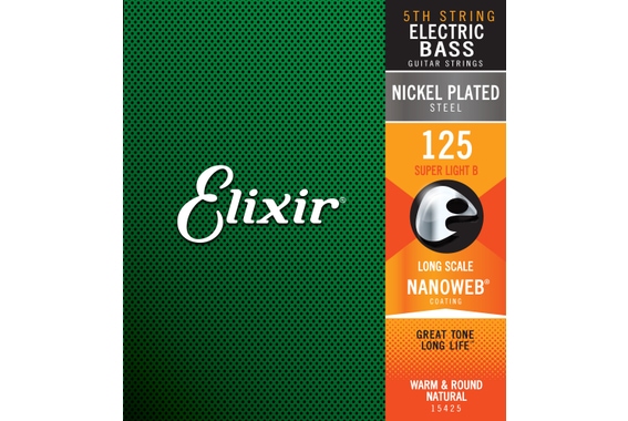 Elixir 15425 E-Bass Einzelsaite Nanoweb Long Scale 125 image 1