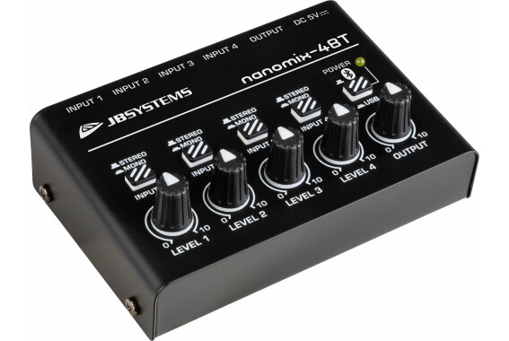 JB-Systems NANOMIX-4BT USB Interface 4-Kanal Line Mixer image 1