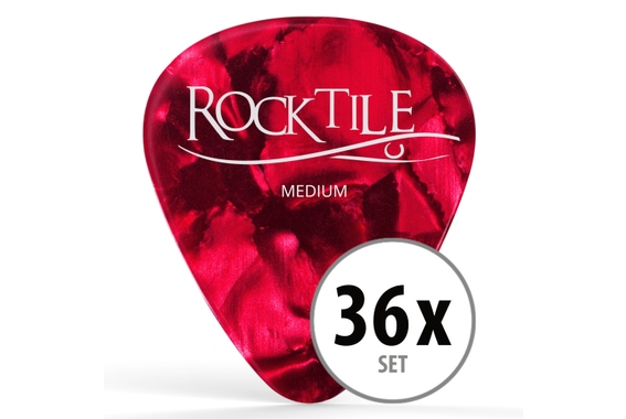 Rocktile Red Pick/plectro 36x pack medium image 1
