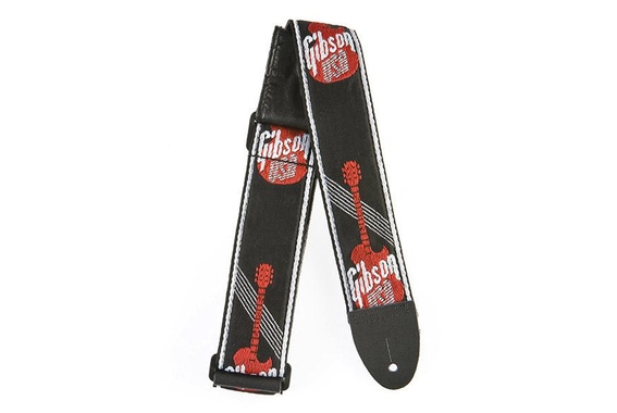 Gibson Nylon Guitar Strap 2" Red Logo image 1