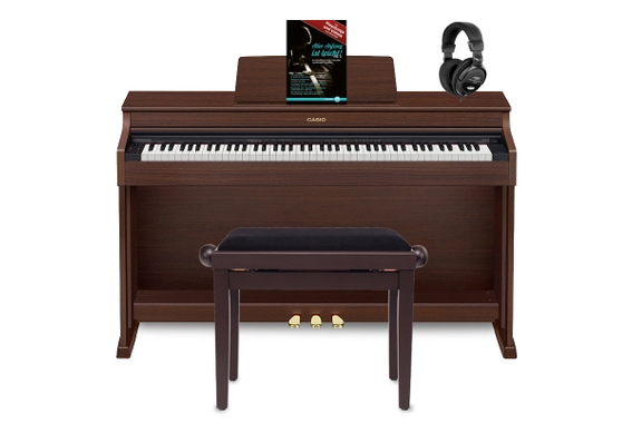 Casio Celviano AP-470 Digitalpiano Braun Set inkl. Pianobank, Kopfhörer & Klavierschule image 1