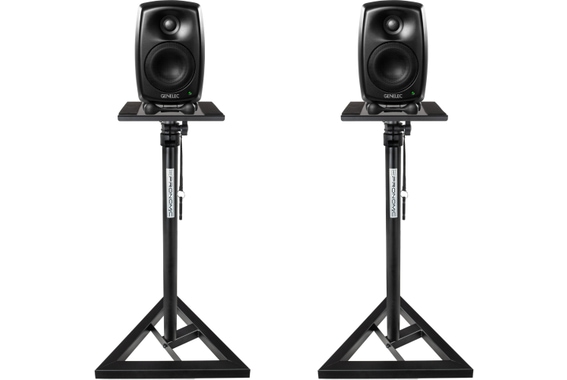 Genelec 8020D Schwarz Stereo Stativ Set image 1